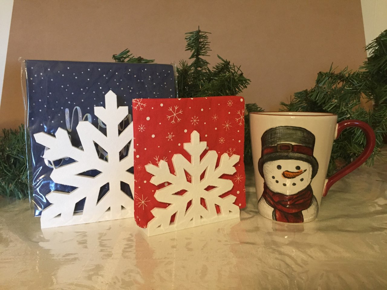 Snowflake Napkin Holder Christmas Winter Fall