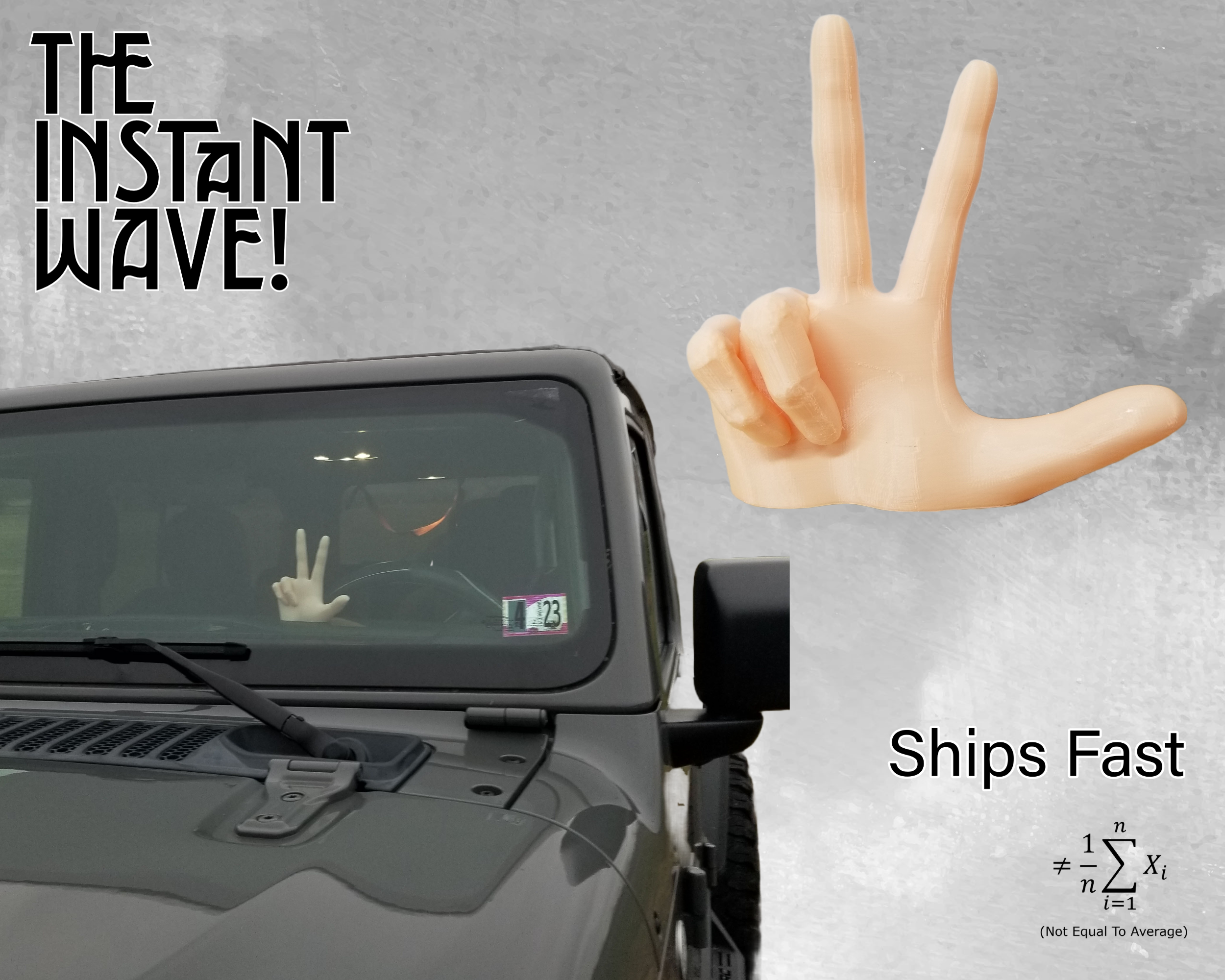 Jeep wave decal for mirror size deals