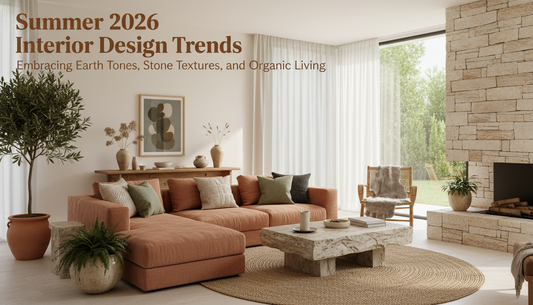 Summer 2026 Interior Design Trends: Embracing Earth Tones, Stone Textures, and Organic Living