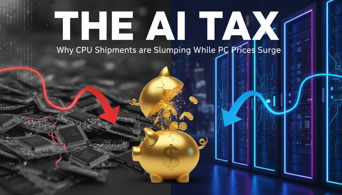 The AI Tax: Why CPU Shipments are Slumping While PC Prices Surge