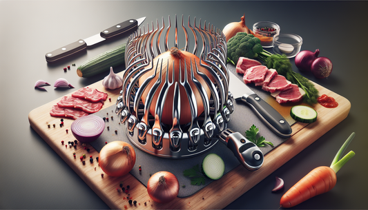 Discover how the stainless steel onion slice holde