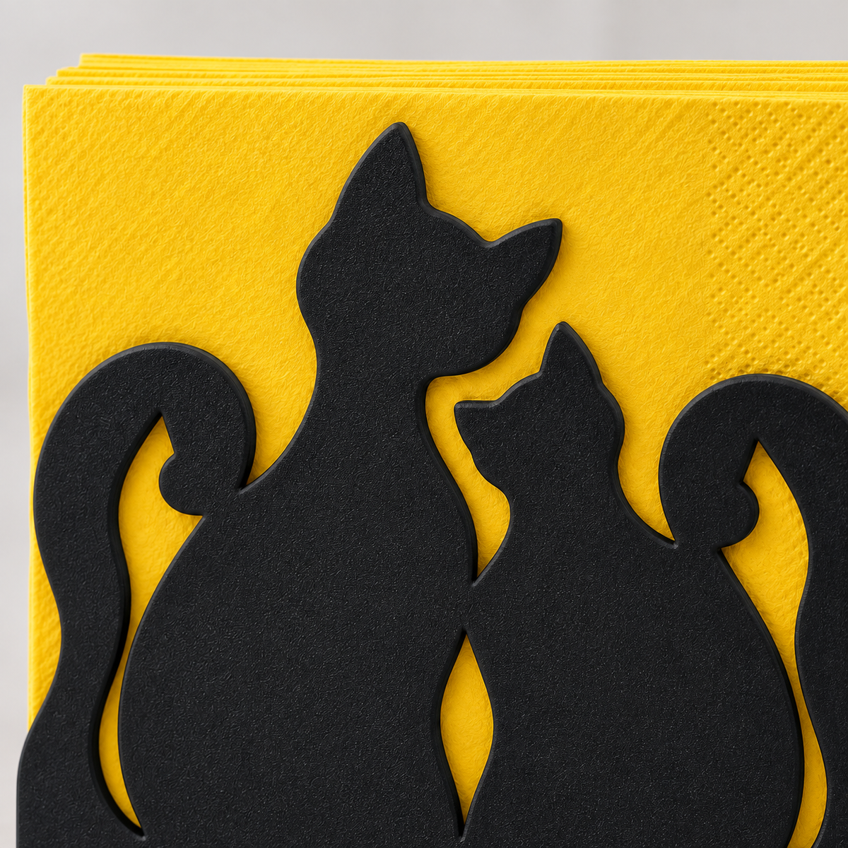 Nestled Cats Napkin Holder: Warm and Playful Table Accent