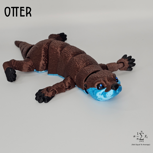 Cute Flexible Otter Brown and Blue