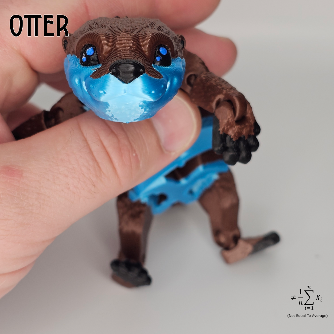 Cute Flexible Otter Brown and Blue