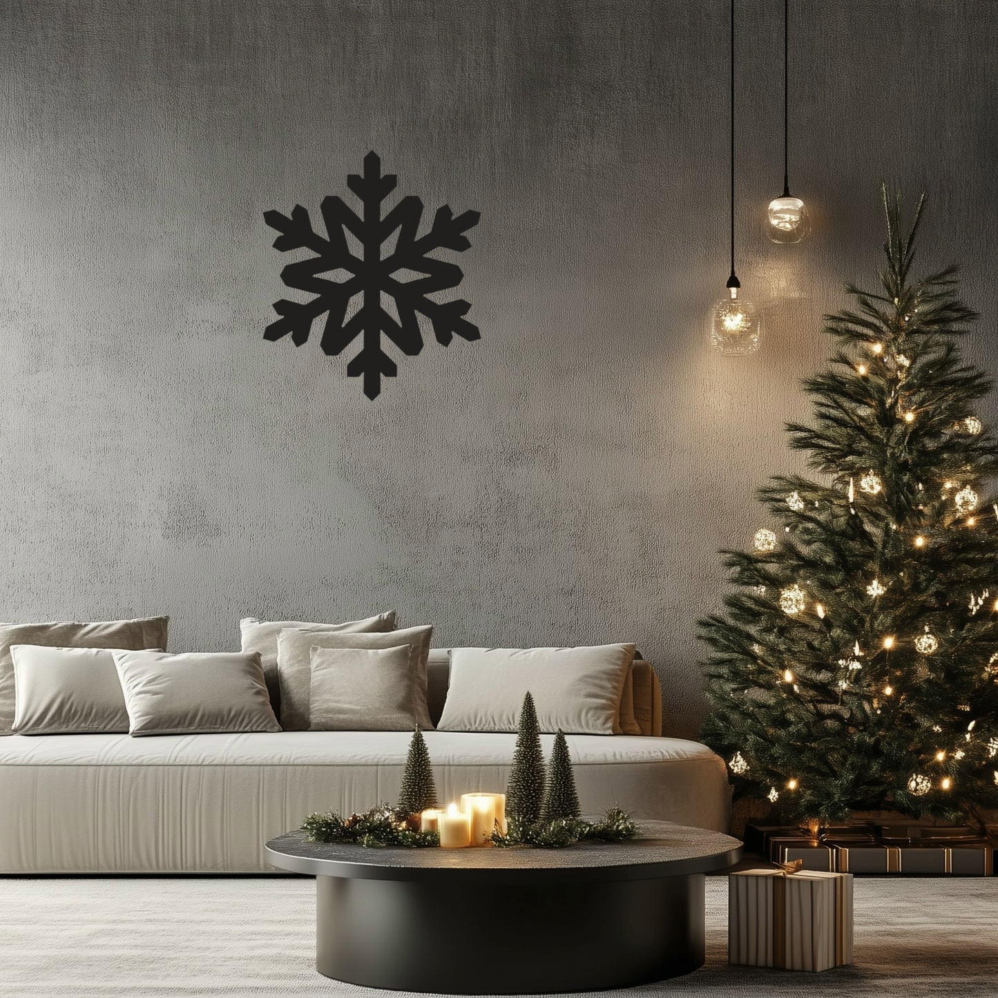 Large Metal Snowflake - Wall Art