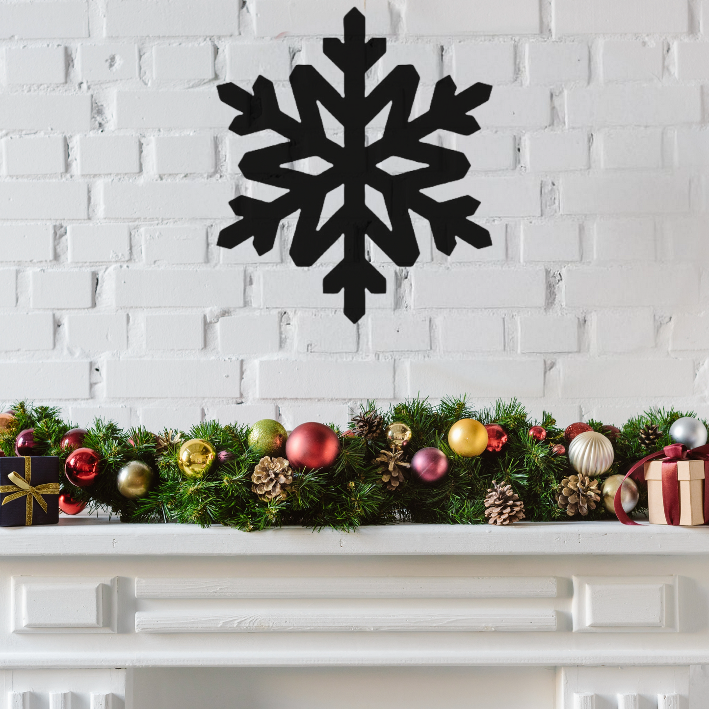 Large Metal Snowflake - Wall Art